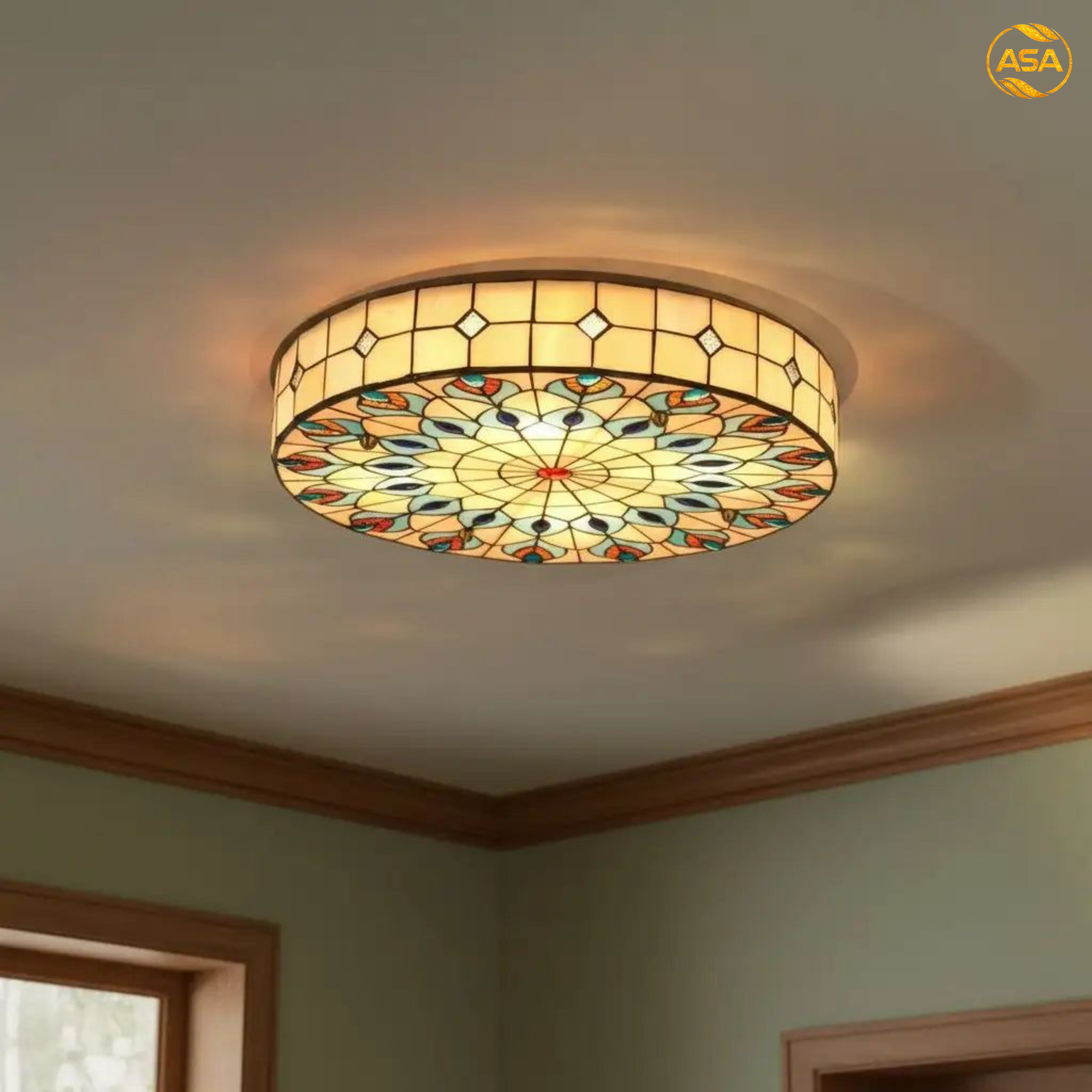 Đèn Tiffany nghệ thuật từ kính màu
